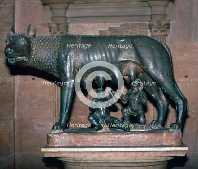 An Etruscan statue, The Capitoline Wolf. Artist: Unknown
