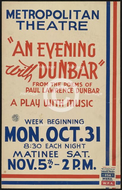 An Evening with Dunbar, [193-]. Creator: Unknown.