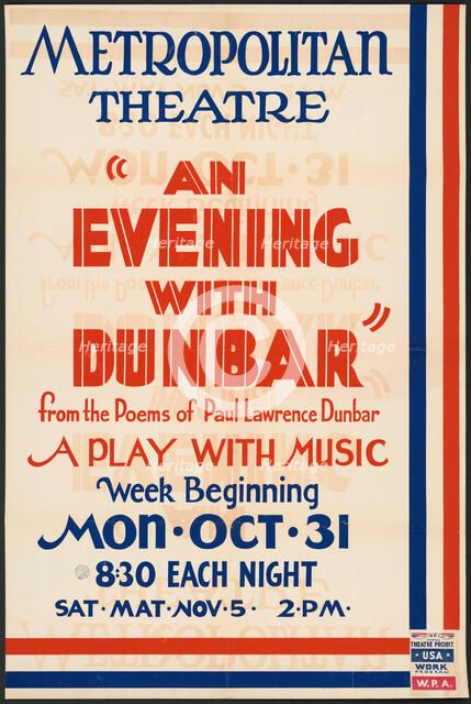 An Evening with Dunbar, Seattle, 1938. Creator: Unknown.