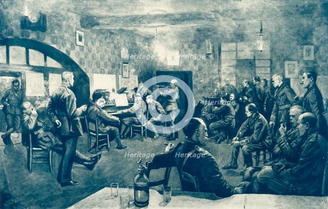 'An Evening Concert in Officers' Mess of the Artists Rifles', 1917. Creator: Unknown.