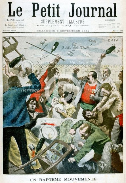'An Eventful Baptism', 1901. Artist: Unknown