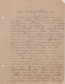 An Evil of Slavery, 1940. Creator: Melinda O. Smith