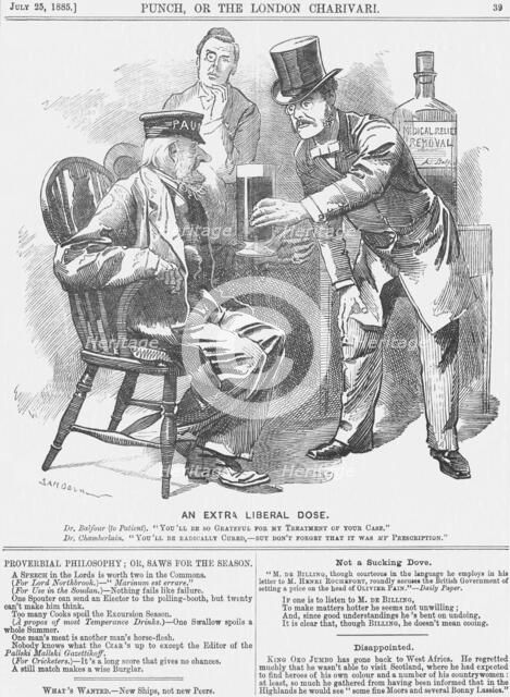 'An Extra Liberal Dose', 1885. Artist: Unknown