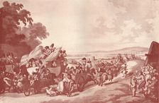 An extraordinary scene on the road from London to Portsmouth 1909. Artist: Schultz