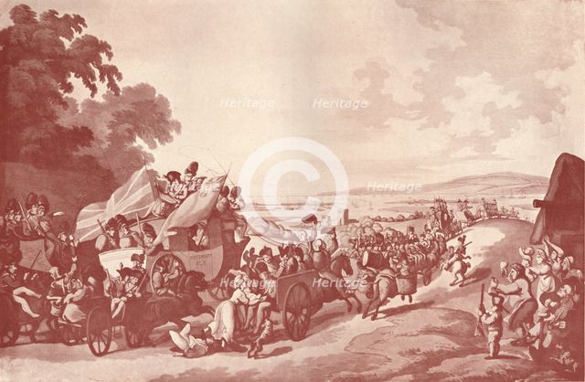 'An extraordinary scene on the road from London to Portsmouth', 1909. Artist: Schultz.