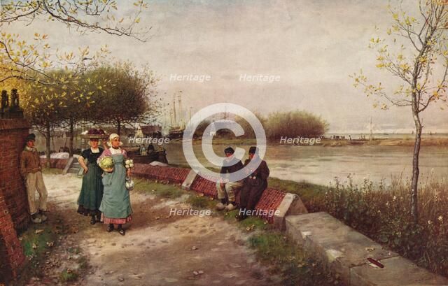 'An Exchange of Greetings', c1900. Artist: George Henry Boughton.