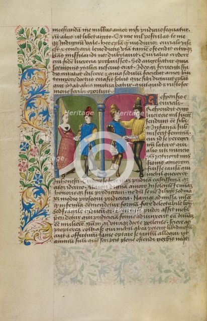 An Exchange of Letters between Euryalus and Lucretia, about 1460-1470. Creator: Unknown.