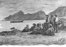'An Excursion to St Kilda; The natives turn out to see the visitors arrive 1890. Creator: Unknown