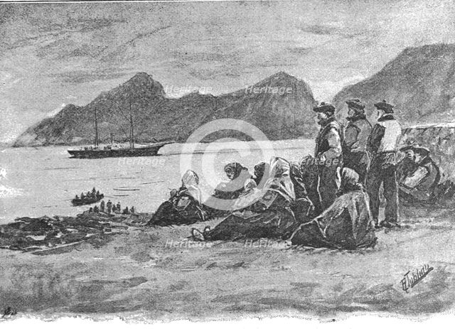''An Excursion to St Kilda; The natives turn out to see the visitors arrive', 1890. Creator: Unknown.