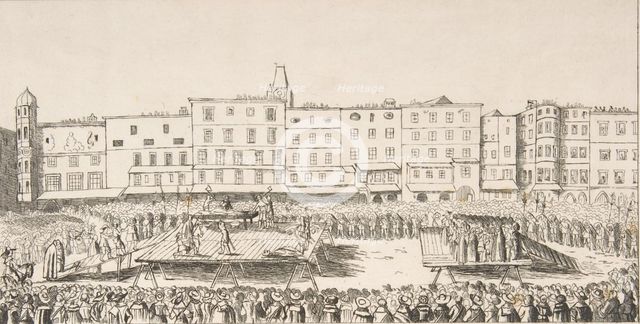An Execution of Seven Boores Rebels in Lintz, June 16, 1636, 1839., 1839. Creator: Anon.