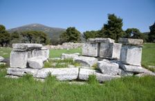 An exedra in Epidauros, Greece. Creator: Samuel Magal