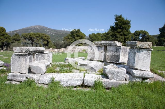 An exedra in Epidauros, Greece. Creator: Samuel Magal.