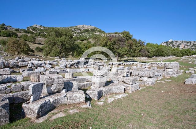 An exedra in Kassope, Greece. Creator: Samuel Magal.