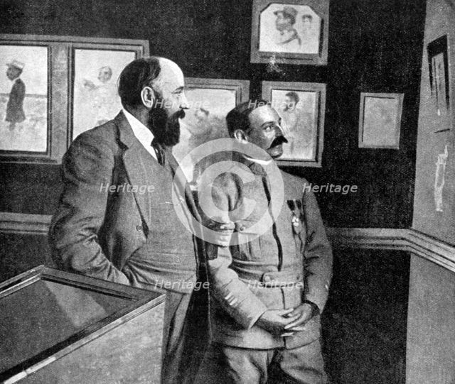 An exhibition of art by French soldiers fighting in Champagne, France, World War, 1915. Artist: Unknown