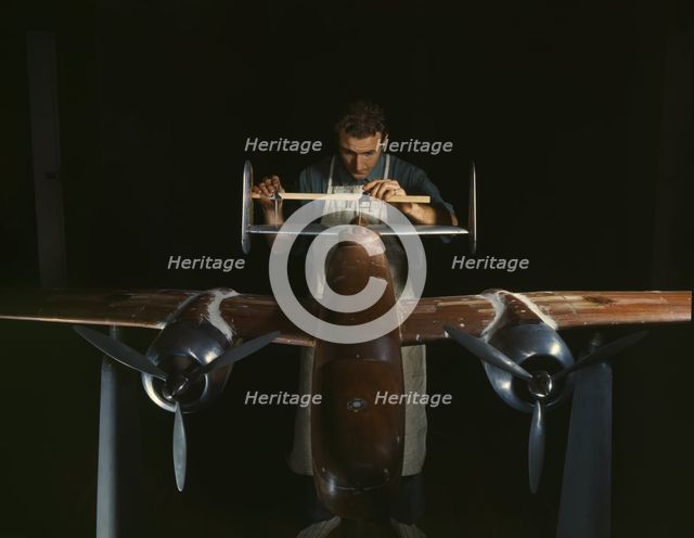 An experimental scale model of the B-25...North American Aviation, Inc., Inglewood, Calif., 1942. Creator: Alfred T Palmer.