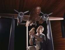 An experimental scale model of the B-25...North American Aviation, Inc., Inglewood, Calif., 1942. Creator: Alfred T Palmer
