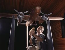 An experimental scale model of the B-25...North American Aviation, Inc., Inglewood, Calif., 1942. Creator: Alfred T Palmer