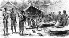 'An Exploring Expedition in Unknown Tonquin; A Native Village Scene 1890. Creator: Unknown