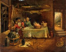 An explosion in a laboratory. Creator: Hogarth, William, 1697-1764 (After)