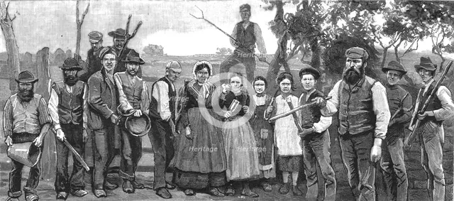 '' "An Eye to Effect", Just before an eviction on Lord Clanricarde's Estate, Woodford, Ireland', 188 Creator: Unknown.