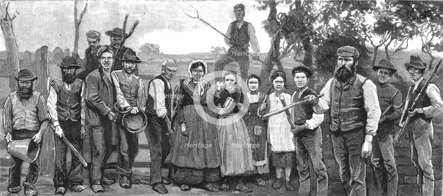 '' "An Eye to Effect", Just before an eviction on Lord Clanricarde's Estate, Woodford, Ireland', 188 Creator: Unknown.