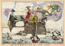An Hieroglyphic for 1830, pub. 1830 (hand coloured engraving). Creator: William Heath (1795 - 1840)