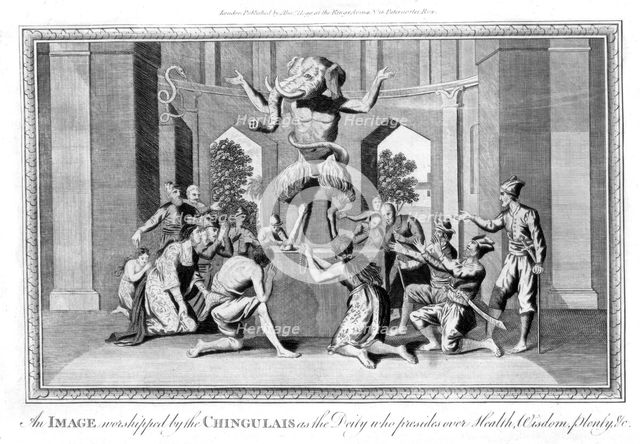 'An Image worshipped by the Chingulais...', late 18th century. Artist: Unknown