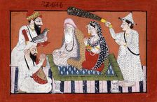 An Imaginary Meeting between Guru Nanak and Gobind Singh, c1780. Creator: Unknown