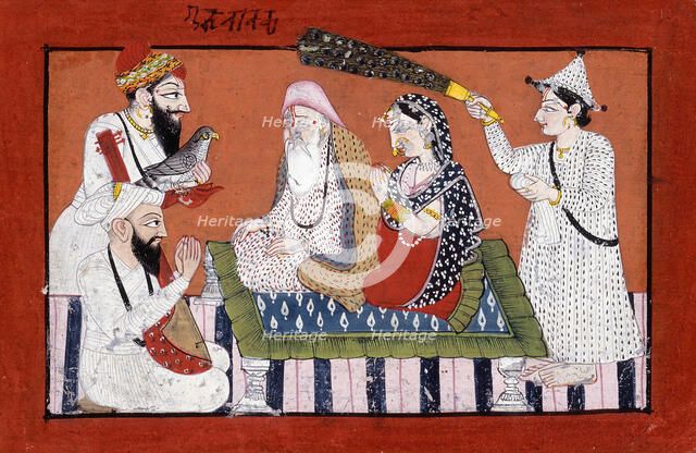 An Imaginary Meeting between Guru Nanak and Gobind Singh, c1780. Creator: Unknown.