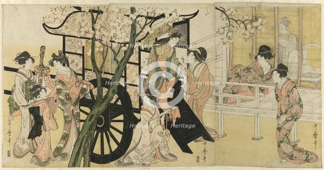 An Imperial Carriage, Japan, c. 1801/04. Creator: Kitagawa Utamaro.