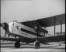 An Imperial Airways Aircraft Taxiing Along the Ground, 1920s. Creator: British Pathe Ltd
