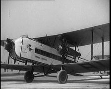 An Imperial Airways Aircraft Taxiing Along the Ground, 1920s. Creator: British Pathe Ltd