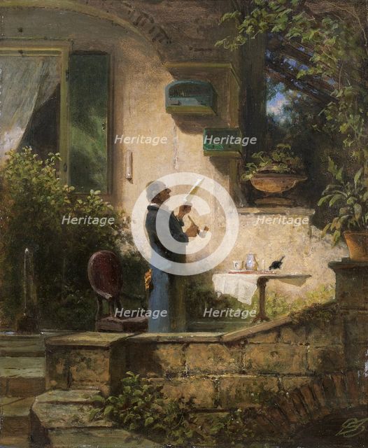 An important missive, 1870s. Artist: Spitzweg, Carl (1808-1885)
