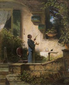 An important missive, 1870s. Artist: Spitzweg, Carl (1808-1885)