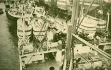 An Impressive Array of Boats Aboard the "Leviathan". c1930. Creator: Unknown