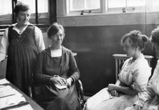 An interview in the Rowntree’s Almond Department, Rowntree Factory, York, Yorkshire, 1920