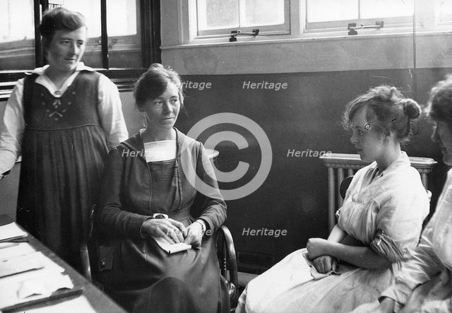 An interview in the Rowntree’s Almond Department, Rowntree Factory, York, Yorkshire, 1920. Artist: Unknown