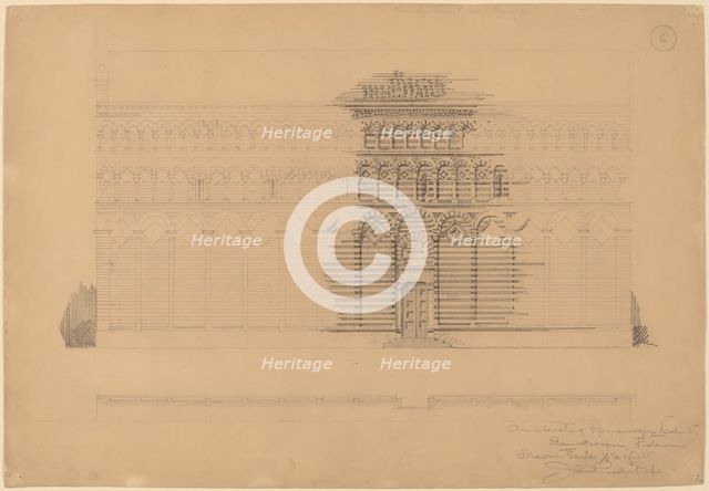 An Interesting Romanesque Treatment, San Giovanni, Pistoia, c. 1896. Creator: John Russell Pope.