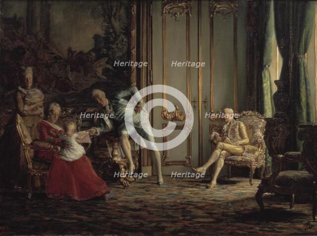 An Interior from the Past Century. Scene from the Court of Christian VII, 1881. Creator: Kristian Zahrtmann.