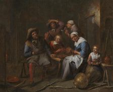 An Interior with Artisans and Peasants Eating and Drinking, 1640-1678. Creator: Gillis van Tilborgh the Younger