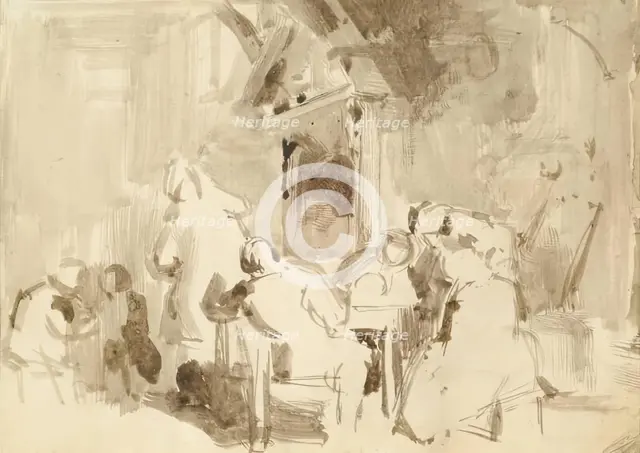 An Interior with Figures, c1810s. Creator: David Wilkie.
