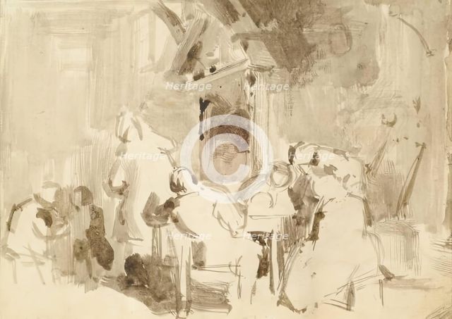An Interior with Figures, c1810s. Creator: David Wilkie.
