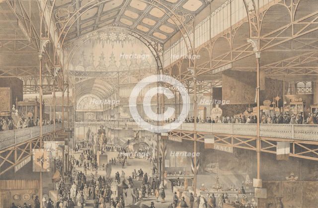 An Interior View of the New York Crystal Palace, 1853. Creator: Charles Parsons.
