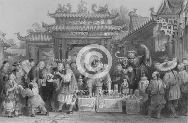'An Intinerant Doctor at Tien-sing', 1843. Artist: P Lightfoot.