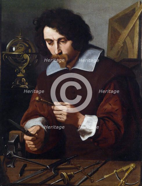 An inventor of mathematical instruments. Artist: Paolini, Pietro (1603-1682)