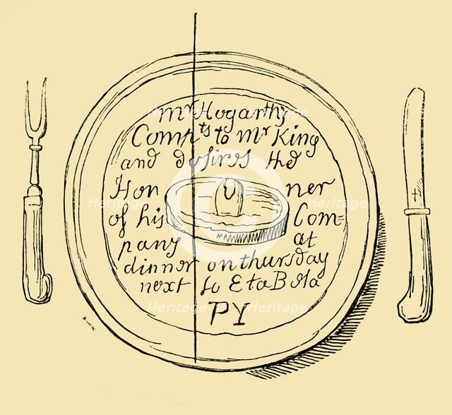 'An Invitation Card by Hogarth', (1881). Creator: Unknown.