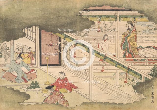 An Incident from the Tales of Ise (Ise Monogatari), ca. 1790. Creator: Kitao Shigemasa.
