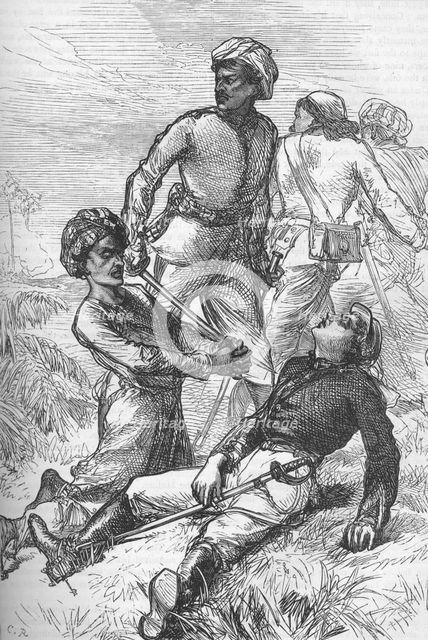 'An Incident in the Mutiny at Allahabad', c1880. Artist: C.R..