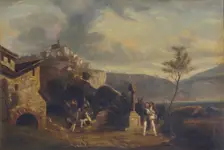 An incident in the Napoleonic Wars 1830-1882. Creator: Thomas Jones Barker