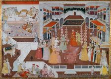 An Indian marriage painting from Lucknow, 18th century